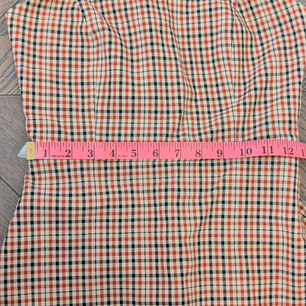 Aritzia Wilfred Isabelle Red Plaid Mini Dress Pockets 2 - Picture 8 of 11